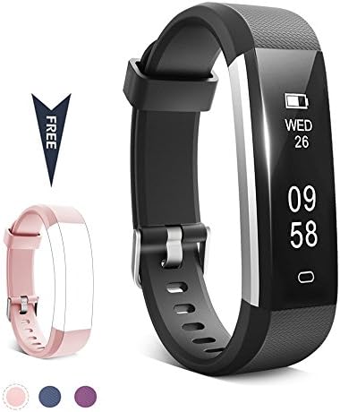 TwobeFit Fitness Tracker, Waterproof Activity Tracker with Sleep Monitor Pedometer Step Counter Smart Watch Bracelet Bluetooth Wristband for Kids Women Men for Android/IOS Cellphone (B-pink)