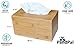 One Size Fits All Tissue Box Cover for Any Rectangular Tissue Box, Fit Rectangular Paper Boxes, Office Kitchen Bath Living, Adjustable Bamboo Wooden Holder Dispenser by PandPal