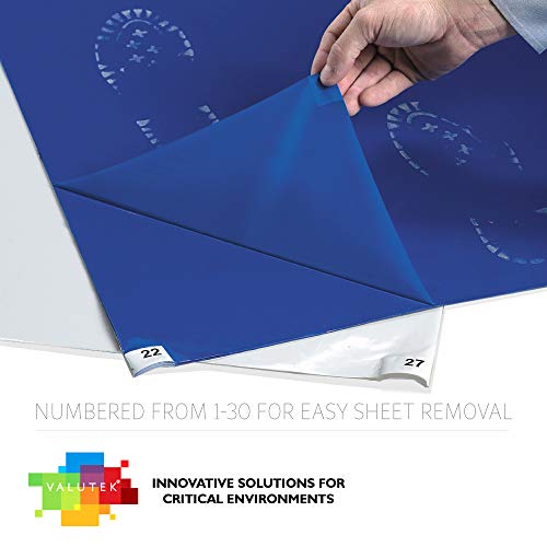 Valutek Sticky Mat for Cleanrooms, Adhesive Tacky Mat, Capture Dirt and
