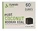 FUMARI Fuoco Pure Coconut Charcoal Supplies for HOOKAHS–112pc Non Quick Light Shisha coals for Hookah Pipes. All Natural Coal Accessories & Parts That are Tasteless, Odorless, Chemical Free (112)