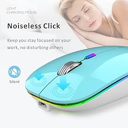 Uiosmuph LED Wireless Silent Mouse, G12 Slim