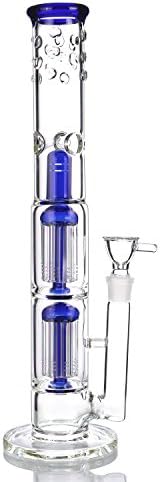 Domikia 16 inch Tall 18.8mm Joint Handmade Glass (3 Colors) (Blue)