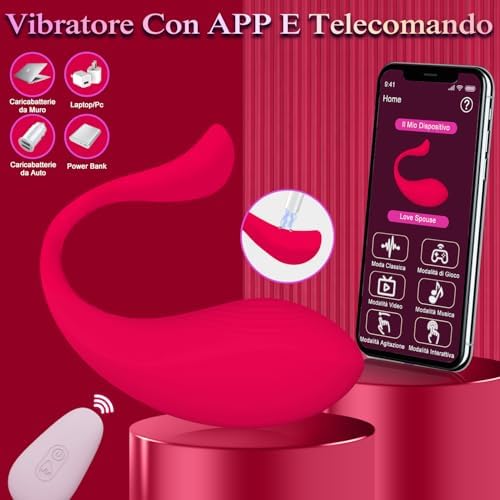 Vibrador Mando Distancia Vibradorador Mujer Juguetes Eróticos Para Pareja Vibradores Juguetes Sexuales Consoladores.. para Mujer con Vibración Vibradorador Clítoris 9 Modo Sex Toys (Rojo)