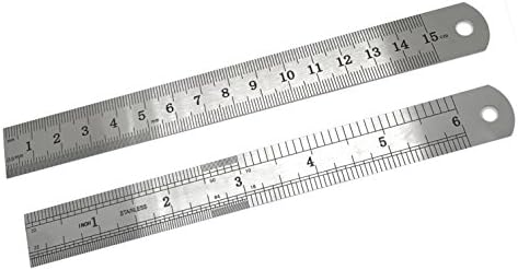 Stainless Steel 6-inch Ruler (2 pcs, 6 inch)