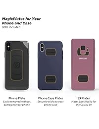 Kit de reemplazo Scosche MDMAK XCES0 MagicMount   Incluye 5 placas, 2 hisopos de limpieza y una placa de adaptador de doble imán para Galaxy S9   S9 +, iPhones y otros dispositivos   Negro
