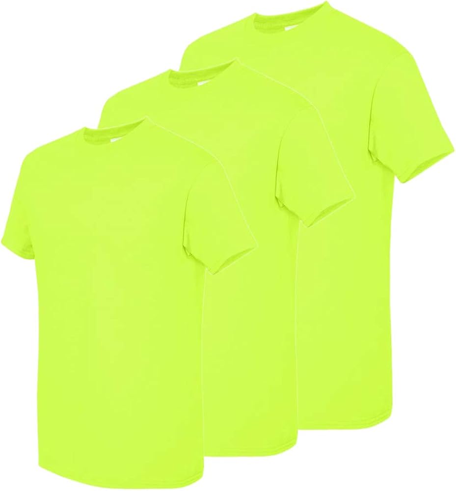 Amazon.com: Fit In Basic Safety Green T Shirts for Men with High Visibility Work Shirts: Clothing