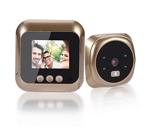 Sonew Intelligent Doorbell,2.4 Inches HD LED Smart Home Peephole Viewer Digital Visual Doorbell with 135 Degrees Wide Angle/IR/Night Vision for House/Office/apartment/Hotel