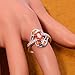 CiNily Created Orange Opal Orange Garnet Rhodium Plated Zircon Women Jewelry Gemstone Ring Size 7