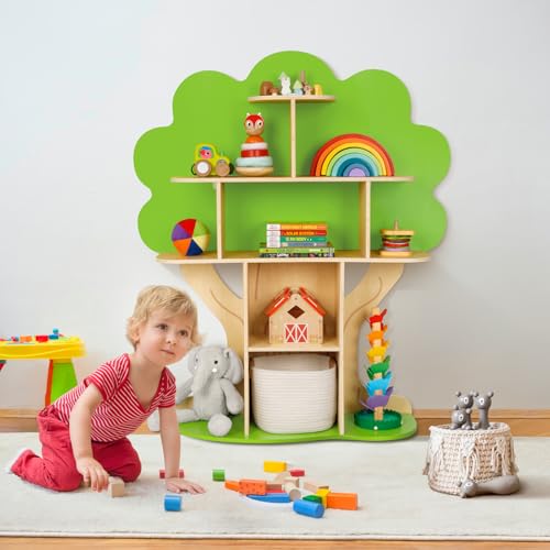 OOOK Tree Bookshelf for Kids Reading Nook, Montessori Book Shelf for Classroom, Kids Room, Playroom, Nursery