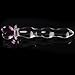 Crystal Glass Pleasure Wand Dildo Penis, Pink