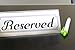 Stainless Steel Reserved Table Signs (12-Pack); 4.75-Inch by 2-Inch Tent Style Silver Signs with Black Print