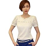 Blouses,Toraway Women Lace Summer Shirt V Neck Doll Chiffon Blouse Tops