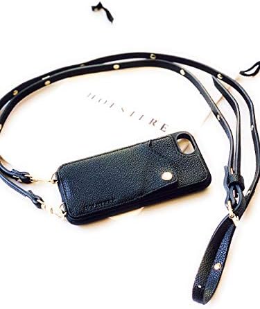 Leather iPhone Case Crossbody - Phone Purse w/Wallet & Strap Black - 6, 6s, 7, 8, PLUS+, X, XS, XR, XS Max - IMPROVED