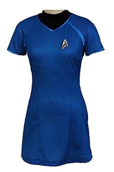 Tollstore Star Trek Into Darkness Marcus Shirt Kleid Uniform Cosplay Kostüm Blau XL