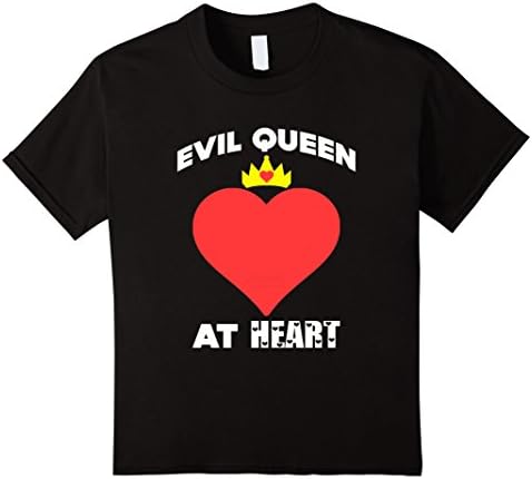 Kids Evil Queen At Heart T-Shirt  6 Black