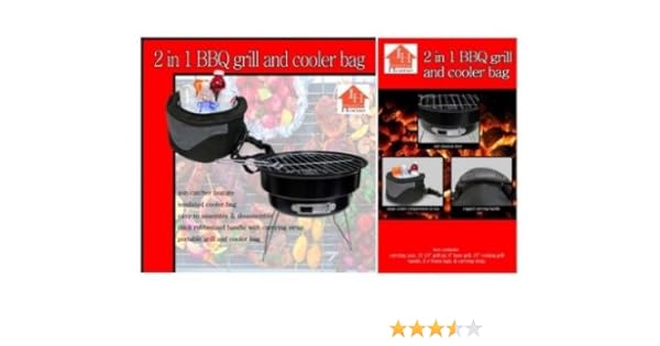 Barbacoa portatil desmontable + nevera 2en 1 guante termico ...