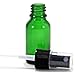Vivaplex, 24, Green, 15 ml (1/2 oz) Glass Bottles, with Black Fine Mist Sprayer's