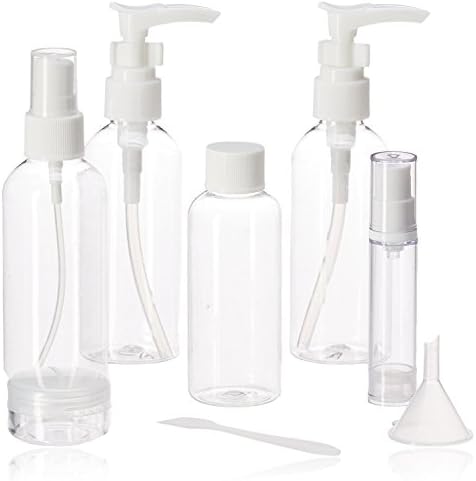 FLASH SALE Travel Bottles by FusionTrek | Leak Proof Reusable (8-Pack) + Clear Plastic Zip-Lock Bag, TSA/Airline Approved + eBook with Tips for Family and Budget Vacations (Travel Bottles)