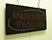 Manicures Pedicures Sign, Super Bright High Quality LED Open Sign, Store Sign, Business Sign, Windows Sign