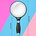 Dicfeos Shatterproof 3X Magnifying Glass for Reading and Hobbies, 100mm Non-Scratch Glass Lens, Thickened Rubbery Frame, 8.4oz Lightweight, Perfect for Seniors & Kids