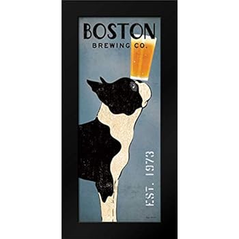 Boston Terrier Brewing Co Panel Framed Art Print by Fowler, Ryan