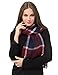 Women Fashion Scarf Long Shawl Winter Warm Tartan Lattice Large Scarf Red Plaid