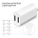 Woitech iPhone 7 Adapter & Splitter Dual Lightning Headphone Audio & Charge Adapter for iPhone X/ 8/ 8 Plus/ 7 / 7 Plus and iOS 10 or Later