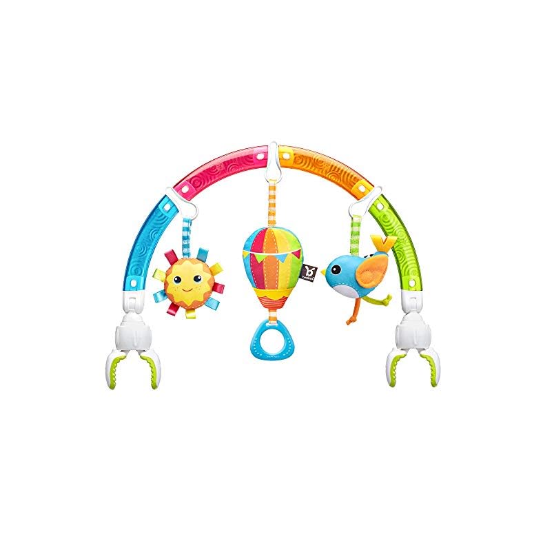 Baby Stroller Arch Toy. Benbat Rainbow Dazzle Friends Play Bar. Fun Newborns Sensory Activity, Adjustable for Bouncers…