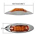 Partsam 4x Amber 3 LED Trailer Truck Boat Side Marker Light Lamp 12V Waterproof