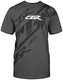 Honda Collection CBR Slash Short Sleeve Tee , Distinct Name: Charcoal, Primary Color: Gray, Size: Lg, Gender: Mens/Unisex 54-7228