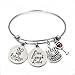 Expandable Wire Bangle Charm Bracelet 30th Birthday Gifts Thirty Jewelry Gifts for Women
