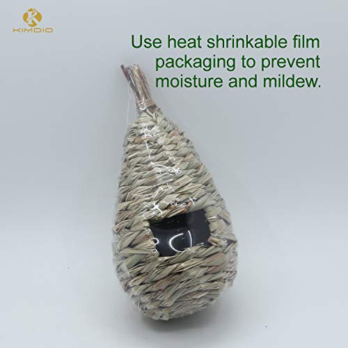 Kimdio Hummingbird Birdhouse for Outside Hanging, Grass Hand Woven Bird Nest, Natural Bird Hut for Outdoor - Drop - Thumbnail 7