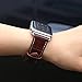 Marge Plus Genuine Leather Replacement for iWatch Strap, Compatible with Apple Watch Band Series 4 40mm Series 3 Series 2 Series 1 38mm, Dark Brown