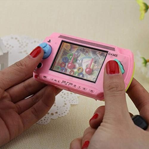 MingXiao Color Random Intelligence Toys PSP Style Cartoon Water Handheld Game Console Colorful Ring Toss Puzzle Machine Toy Gift Arcade Video for Kids Children Early Education