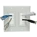 iMBAPrice Dual Gang Wall Plate with Brush Bristles - White primary