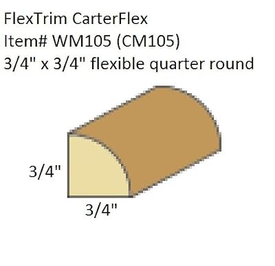 Item # WM105 (CM105): 3/4" x 3/4" flexible quarter round - 12' feet long
