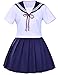 Japanese Sailor School Uniform Costume Anime Cosplay Dress Lolita Suit with Socks Set(M = Asia L)(SSF05DX)