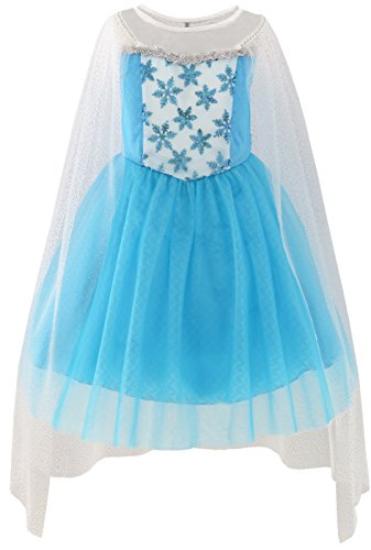 Sunny Fashion Girls Dress Elsa Princess Costume Party Birthday Size 3-12