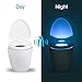 WEBSUN Toilet Night Light Motion Activated 16 Color Changing Led Toilet Seat Light 5-Stage Dimmer Motion Sensor Toilet Bowl Light