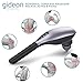 Gideon Back and Body Deep Tissue Massager - Hand Held Portable Cordless Rechargeable; 3 Interchangeable Nodes - 5 Massaging Modes & 5 Speeds for Muscle Pains Etc.