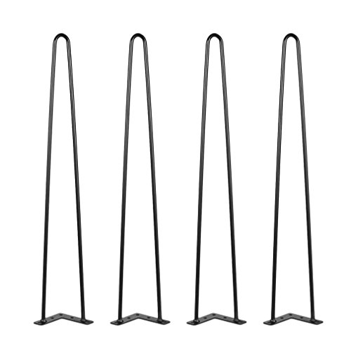 Hairpin Table Legs 28" Heavy Duty Hairpin Legs, (Set for 4 ) Heavy Duty Table Legs (Black)