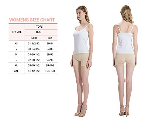 HBY Womens Camisole Built In Shelf Padded Bra Cami Bra Adjustable Straps Tank Top Solid Color