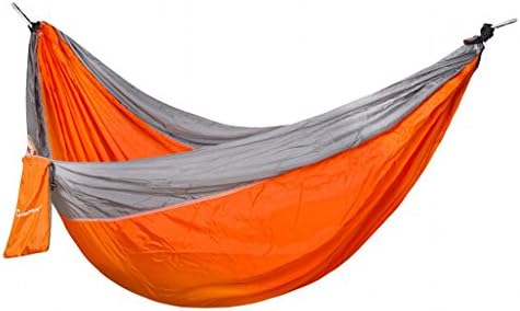 Parachute Nylon Hammock with Ropes &amp; Carabiners - Military-Grade Outdoor Camping Equipment - Portable, Lightweight and Weather resistant - Great for Traveling, Backpacking, Park, Backyard
