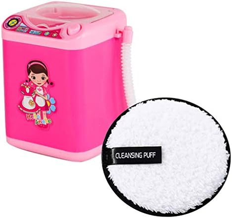 Pageantry Makeup Tools Deep Cleaner Set, Mini Washing Machine and Brush Cleaning Tool Microfiber Pads Beauty Egg Cleaning Toy Electronic Blender Cleansing (V)