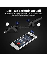 Auriculares inalámbricos Bluetooth 5.0 True inalámbricos estéreo graves auriculares Bluetooth auriculares con funda de carga (IPX5, micrófono integrado, negro)