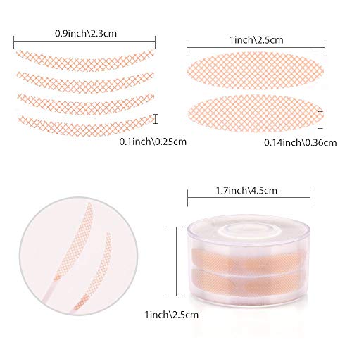 Eye Tape.Invisible Waterproof Double Eyelid Tape,2400pcs One Side Instant Lift Double Eyelid Sticker Dup Eyelid Tape Adhesive Magic Charm Big Eye Fiber(4 Roller+Fork Rods) - Thumbnail 4