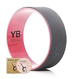 YOGABODY Jumbo Yoga Wheel with DVD, 15 inches, Baby Pink/Gray