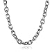 Trendsmax 2.5mm 10mm Stainless Steel Oval Rolo Link Chain Lobster Claw Clasps Necklace Silver Tone 18-36 Inch