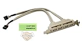 CGTime Motherboard 4 Ports USB 2.0 Hubs Expansion Rear Panel Header Bracket