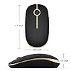 Wireless-Mouse-Jelly-Comb-MS001-24G-Computer-Mice-with-Nano-Receiver-for-PCDesktopLaptop-with-USB-ports-and-WindowsMacLinux-Silent-Smooth-Basic-Design-Black-and-Gold Wireless Mouse, Jelly Comb MS001 2.4G Computer Mice with Nano Receiver for PC/Desktop/Laptop (with USB ports) and…